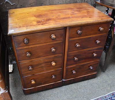 Lot 1350 - A Late Victorian Eight Drawer Chest, 88cm by...