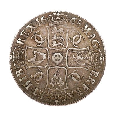 Lot 62 - Charles II, Crown 1668, second bust, regnal...