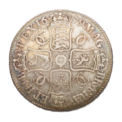 Lot 64 - Charles II, Crown 1679, T.PRIMO, third bust,...