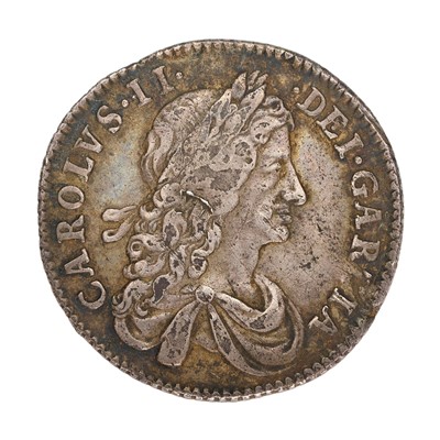 Lot 71 - Charles II, Shilling 1663, first bust with...