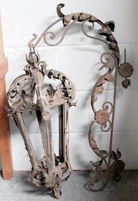 Lot 1329 - Large 19th Century Decorative Metal Lantern,...