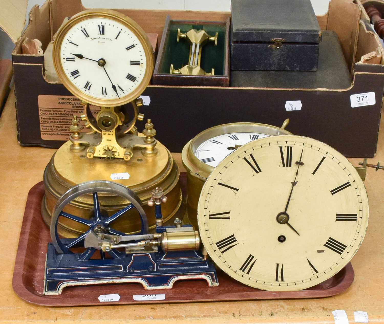 Lot 369 A Eureka Electric Clock, movement stamped
