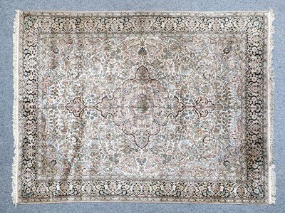 Lot 343 - Kashmir Silk Piled Rug North West India,...