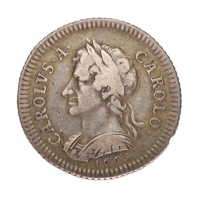 Lot 75 - Charles II, Pattern Farthing 1665, in silver...