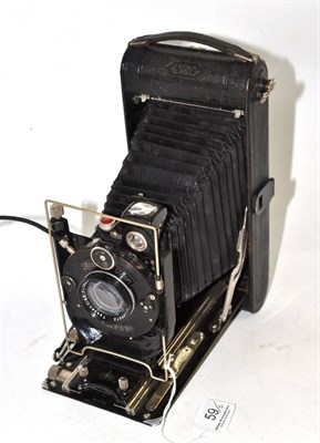 Lot 59 - Zeiss Ikon Nixe folding camera with Carl Zeiss Tessar Lens, engraved ";Major A H Gatehouse,...