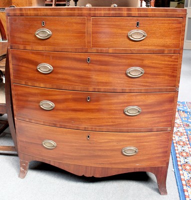 Lot 1149 - A Regency Mahogany Chest of Drawers, four...