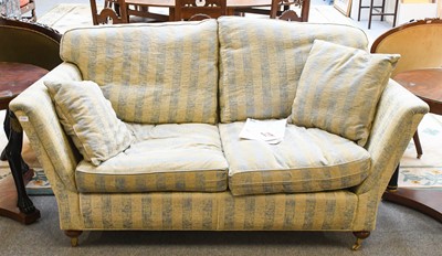 Lot 1166 - A Duresta Sofa, in "Symphony Soft Blue" fabric,...