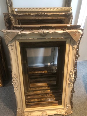 Lot 1126 - Fourteen Large Picture Frames, one white...