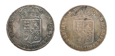 Lot 87 - 2x Willam and Mary, Halfcrowns, 1689, PRIMO,...