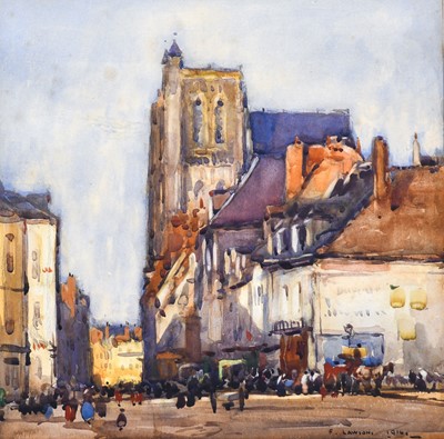 Lot 638 - Fred Lawson (1888-1968) Street in Abbeville,...