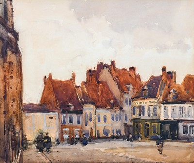 Lot 637 - Fred Lawson (1888-1968) French street scene...