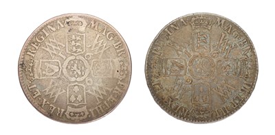 Lot 88 - 2x William and Mary, Halfcrowns, to include:...