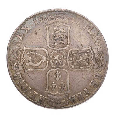 Lot 93 - William III, Halfcrown 1697, Bristol Mint,...