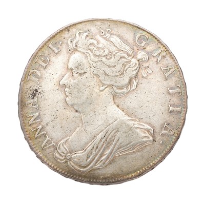 Lot 106 - Anne, Halfcrown 1704, TERTIO, first bust,...