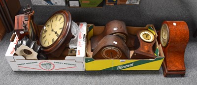 Lot 348 - A Selection of Clocks, consisting of a...