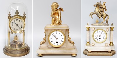 Lot 261 - An Alabaster and Gilt Metal Mounted Mantel...