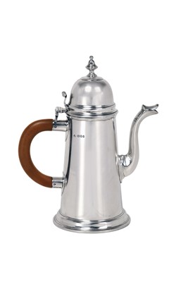 Lot 2457 - A George V Silver Coffee-Pot