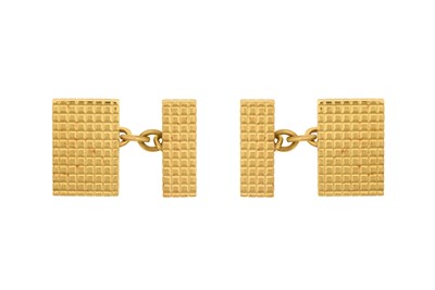 Lot 2199 - A Pair of 18 Carat Gold Cufflinks, retailed by...