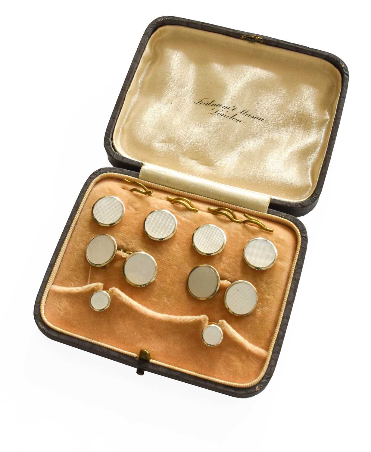 Lot 60 - A Mother-of-Pearl Dress Stud and Cufflink...