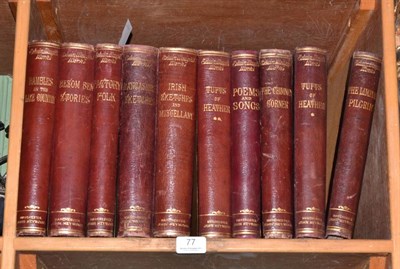 Lot 77 - Edwin Waugh's Completer Works, 1881, ten volumes, large paper editions, quarter length bindings