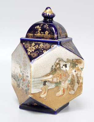 Lot 181 - A Japanese Satsuma Vase and Cover