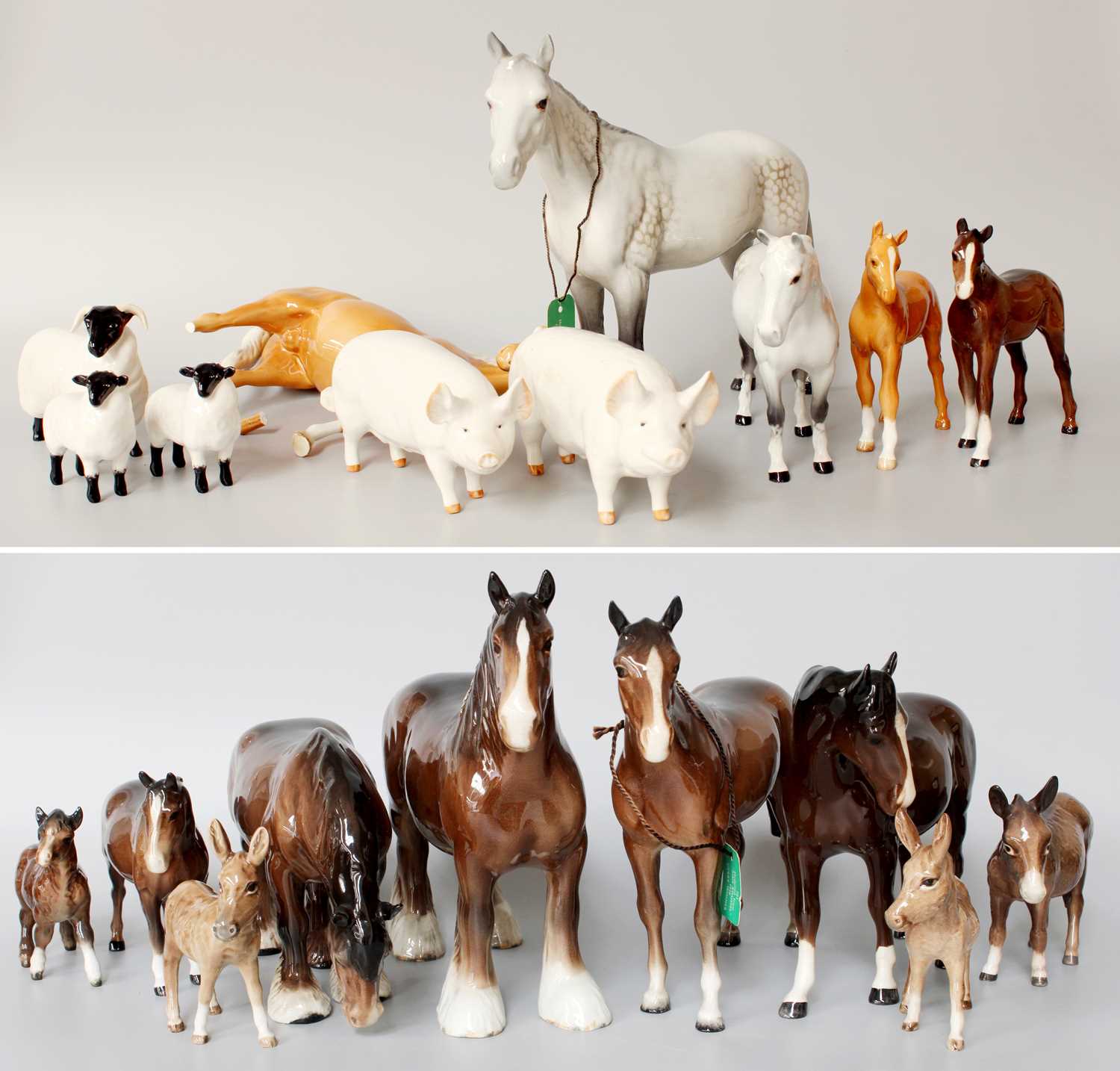 Lot 254 - Beswick Horses And Foals, Including Shire