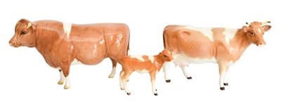 Lot 139 - Beswick Guernsey Cattle Comprising: Bull Ch. ''...