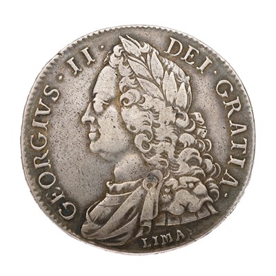 Lot 122 - George II, Crown 1746, D.NONO, LIMA, plain in...