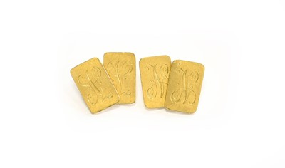 Lot 106 - A Pair of 18 Carat Gold Cufflinks, formed of...