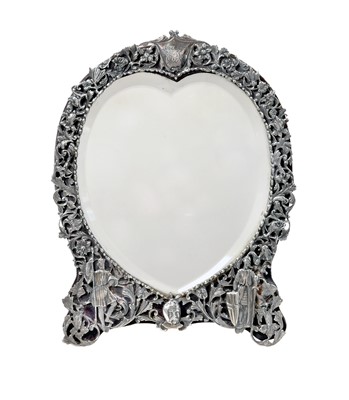 Lot 2422 - A Victorian Silver-Mounted Dressing-Table Mirror