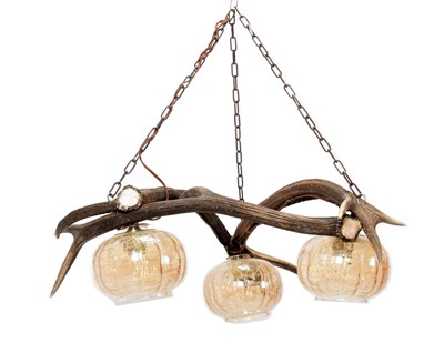 Lot 1339 - Antler Furniture: Antler Mounted Chandelier,...