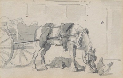 Lot 1077 - William Woodhouse (1857-1937) Study of a horse...