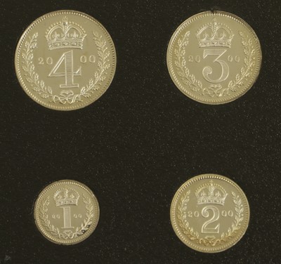 Lot 106 - Elizabeth II, Maundy Set 2000, 4 coins...