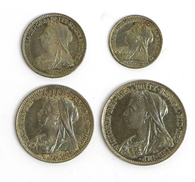 Lot 283 - Victoria, Maundy Set 1898, 4 coins set...