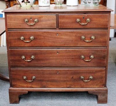 Lot 1184 - A 19th Century Mahogany Four Height Chest of...