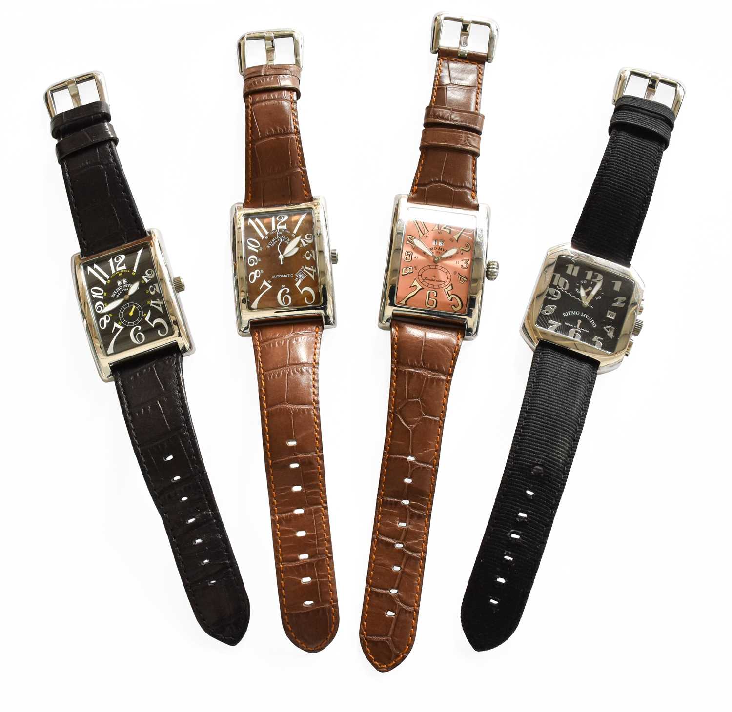 Lot 38 - Four Ritmo Mvndo Idea Italiana Wristwatches,...