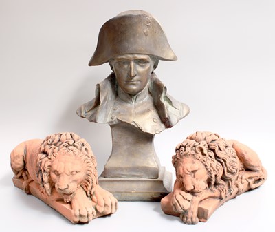 Lot 360 - After Antonio Canova, pair of terracotta...