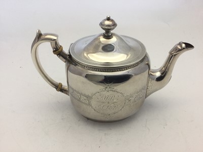 Lot 2364 - A Three-Piece American Coin Silver Tea-Service