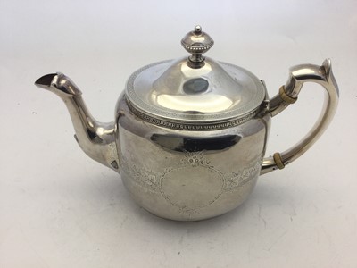 Lot 2364 - A Three-Piece American Coin Silver Tea-Service
