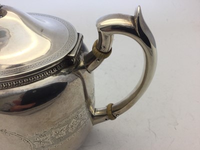 Lot 2364 - A Three-Piece American Coin Silver Tea-Service