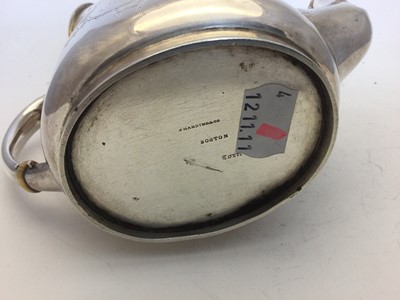 Lot 2364 - A Three-Piece American Coin Silver Tea-Service