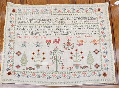 Lot 399 - A Needlework Sampler Dated 1849, worked by...