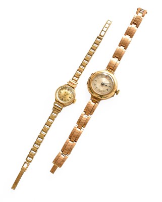 Lot 49 - Two 9 Carat Gold Lady's Wristwatches