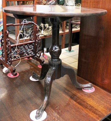 Lot 1243 - A George III Carved Mahogany Tripod Table,...