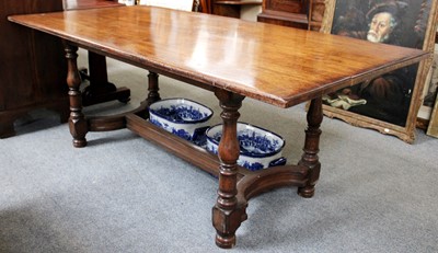 Lot 1271 - A 20th Century Oak Refectory Table of...