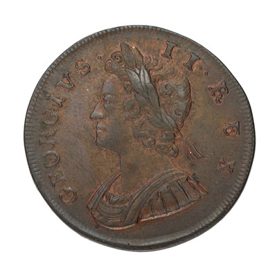 Lot 132 - George II, Halfpenny 1731, (S.3717); Extremely...