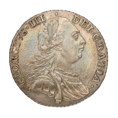 Lot 144 - George III, Shilling 1787, with hearts, stop...