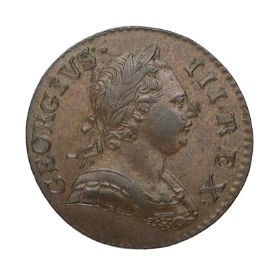 Lot 157 - George III, Halfpenny 1773, (S.3774);...