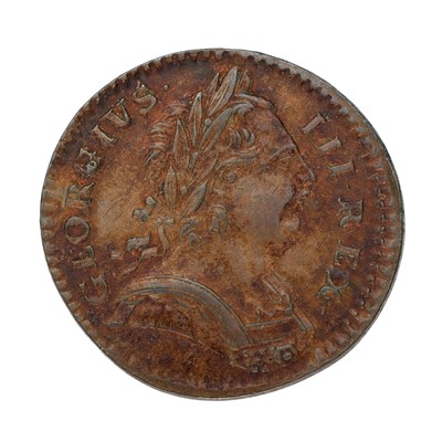 Lot 147 - George III, Farthing 1773, no stop on reverse,...