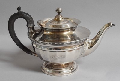 Lot 127 - A George V Silver Teapot, by Roberts and Belk,...